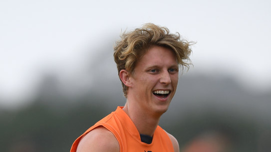 Lachie Whitfield is set to return for the Giants this weekend.