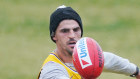 Collingwood captain Scott Pendlebury trains at Elsternwick Park ion Wednesday.