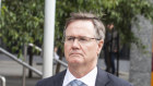 Stephen Healy leaving the Federal Court during the hearing in 2019.