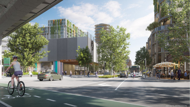 An artist’s impression of how the area around the SRL’s Clayton station might look.