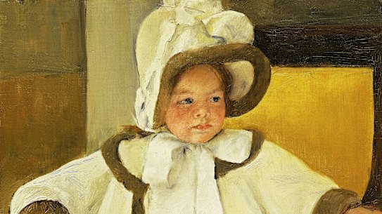 Mary Stevenson Cassatt, Ellen Mary in a white coat c. 1896, oil on canvas. 
