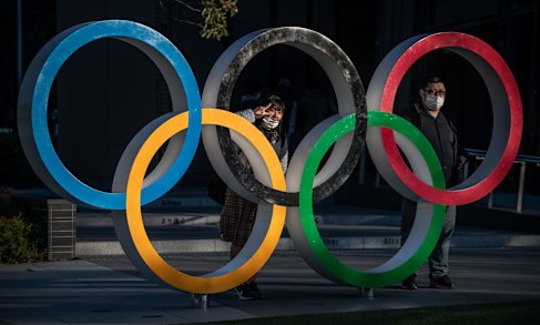 The Olympics countdown in Tokyo.