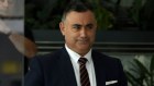 John Barilaro leaves for a lunch break from the ICAC where he was giving evidence on Monday.