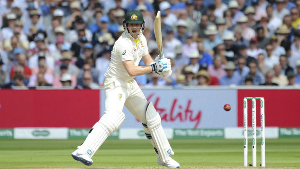Comeback: Former Australian captain Steve Smith returns to the Test cricket crease at Edgbaston after his year-long ban.