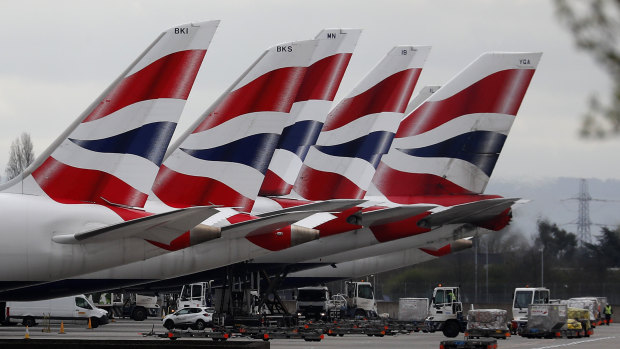 BA's passenger traffic dropped 95 per cent from a year earlier in the second quarter.
