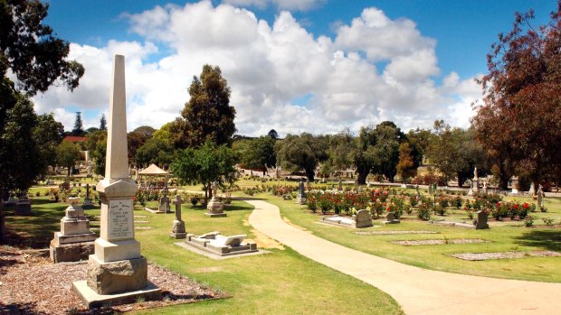A renewed section of Karrakatta Cemetery which now includes a memorial garden. 