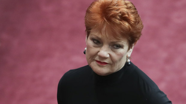 Pauline Hanson lost a motion in the Senate on 'It's Ok to be white'.