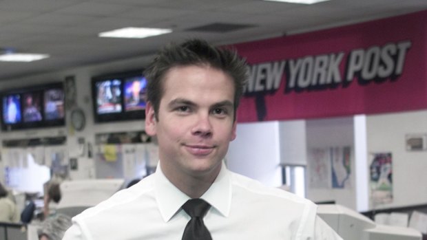 Lachlan Murdoch, pictured here in the New York Post newsroom back in 2002, was given the family crown.