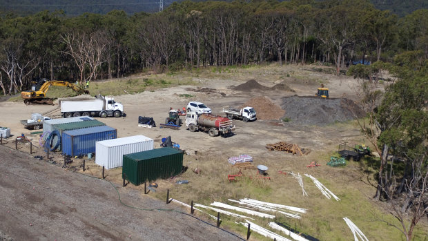 Police last month located an illegal dump of asbestos-contaminated waste from a Sydney construction site at a private property on the state's central coast. 