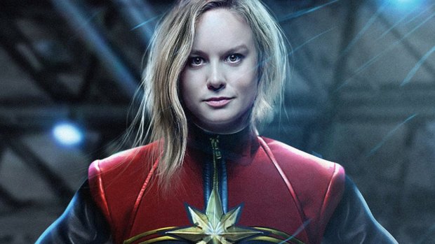 Brie Larson as  low-maintenance Captain Marvel in the standalone movie. She ups her lipstick game in Endgame.