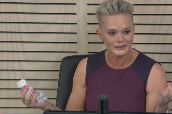 Roxanne Thornton appears at ICAC on Tuesday.