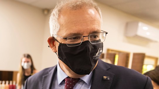 Prime Minister Scott Morrison in Victoria on Friday.