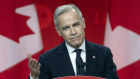Liberal Leader Mark Carney delivers his victory speech condemning the actions of the US.