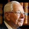 Sir Anthony Mason pictured in Sydney in 2012. The towering law figure died on Tuesday, aged 100.