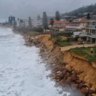 Beach erosion at Narrabeen.