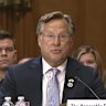 Nominated US ambassador to Australia David Brat speaks at the Senate Foreign Affairs Committee.