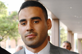 Tyrone May outside Parramatta Local Court on Friday.