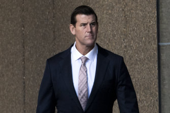 Ben Roberts-Smith arriving at his defamation trial this week.