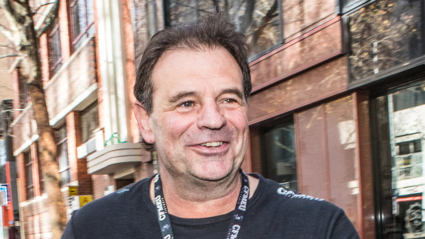 CFMEU boss John Setka leaves the ACTU office after meeting with Sally McManus.