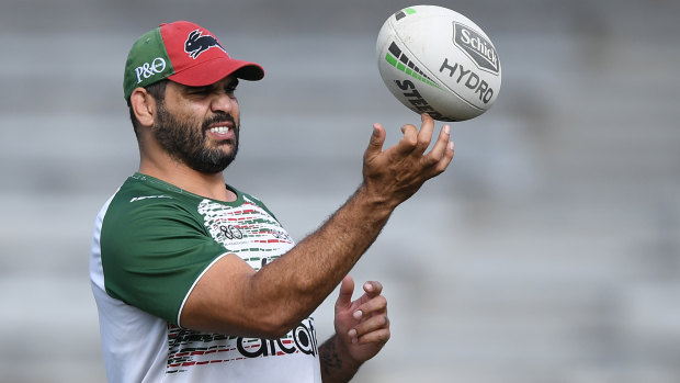 Out of action: South Sydney have given Greg Inglis the week off after he showed up to training on Monday ill.