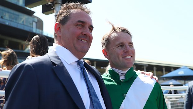 Trainer Michael Freedman and jockey Tommy Berry.