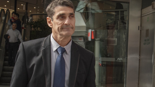 Laki Konistis after giving evidence at ICAC on Tuesday. 