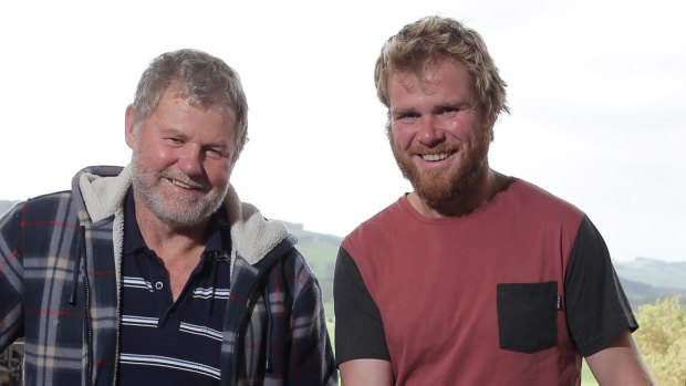 Farmer and surf lifesavers Ross and Andrew Powell who were killed on Sunday.