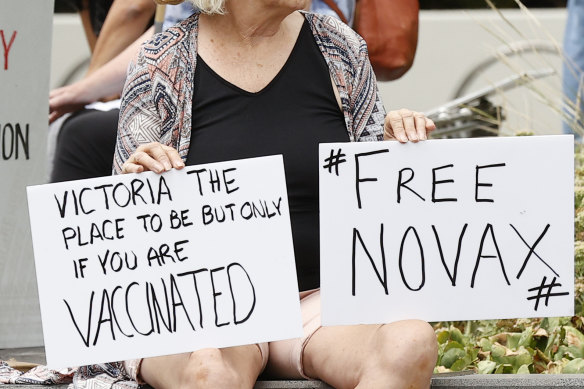 Anti-vaccine protesters joined the Djokovic cause.