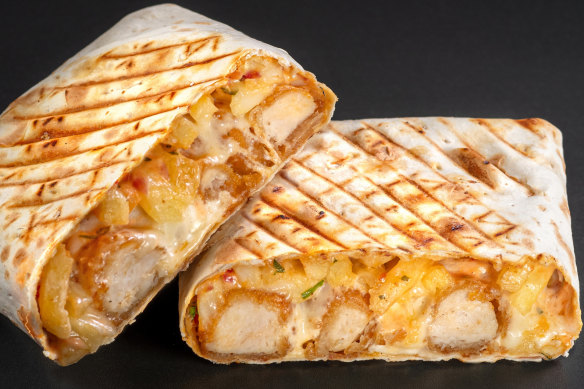 Moroccan tacos more closely resemble a pressed burrito.