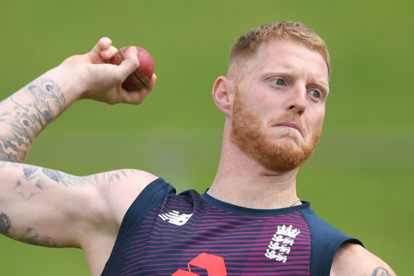 Ben Stokes, pictured at an earlier training session in South Africa, is at his father's bedside.