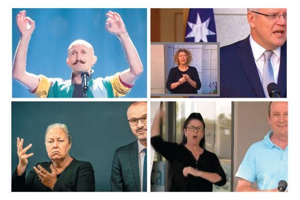 Auslan interpreters get into the spirit of the words they’re conveying.