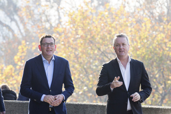 Premier Daniel Andrews and Mental Health Minister Martin Foley announced a $60 million mental health package on Sunday. 