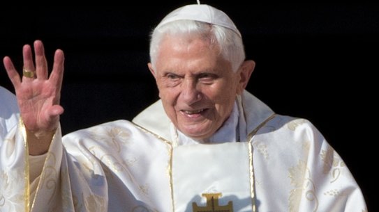 Pope Benedict pictured in St Peter's Square in 2014.