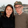 Woody Allen pictured with wife Soon-Yi in Italy in 2001. 