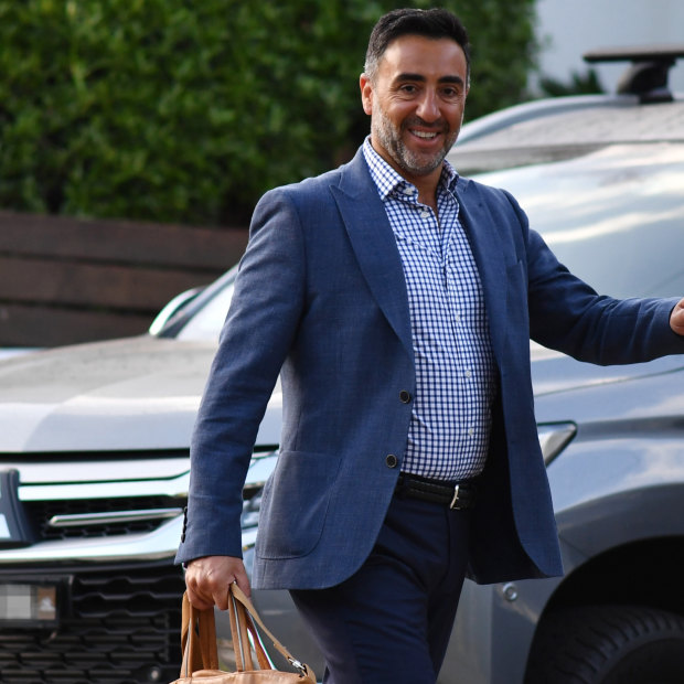 Sevag Chalabian leaves his Rose Bay home in October 2019. 