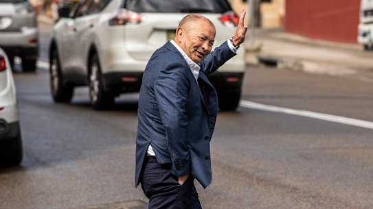 Wallabies head coach Eddie Jones after a post-Rugby World Cup media conference at Coogee Oval.