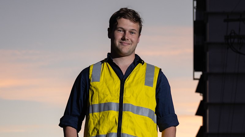 ‘You can earn a decent amount’: Ash has a commerce degree. But now he’s a tradie