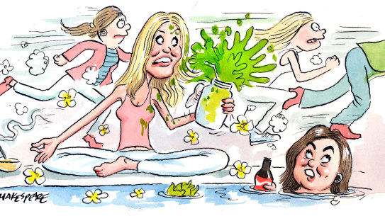 A number of head office staff have departed WelleCo, co-owned by Elle Macpherson, in recent months. Illustration: John Shakespeare