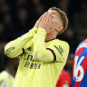 Arsenal’s Champions League hopes rocked with heavy Palace defeat