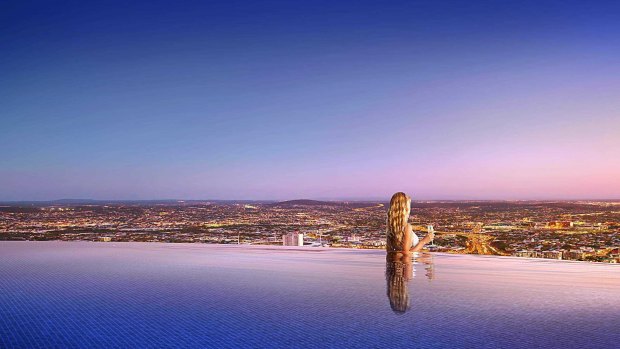Brisbane's Skytower will have the highest infinity pool in the world.