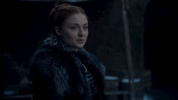 Sophie Turner as Sansa Stark in Game of Thrones' eighth and final season. 