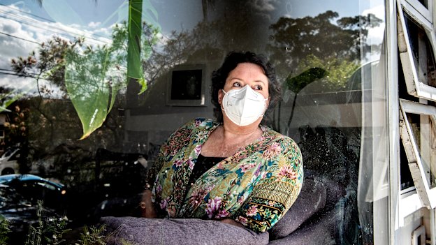 Libby Kinsela, who received a bone marrow transplant for leukaemia in September 2021, leaves her home only for medical appointments and the occasional walk. 