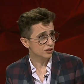 Masha Gessen previously visited Australia in 2018, pictured here on the ABC’s Q&A.