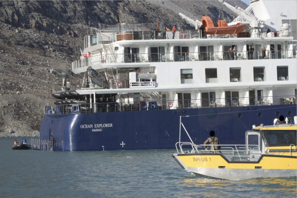 The run aground Ocean Explorer has 206 passengers on board, including 90 Australians. 