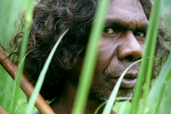 David Dalaithngu in Arnhem Land.