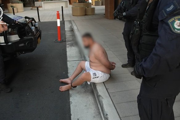 Samimjan Azari (pictured during an arrest in March).