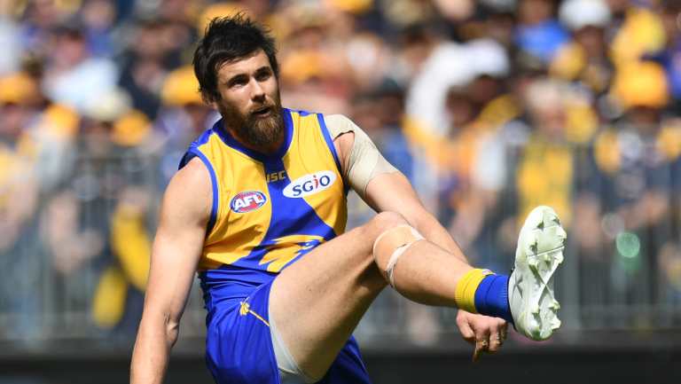 Big problem for the Pies: West Coast's Josh Kennedy.