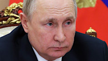 Russian President Vladimir Putin chairs a meeting with members of the government via teleconference in Moscow, Thursday, March 10, 2022. (Mikhail Klimentyev, Sputnik, Kremlin Pool Photo via AP)