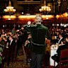Edward Hoddle addresses the Koala Gala audience at London’s Merchant Taylors’ Hall.