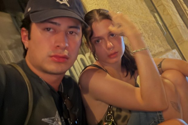 Hudson Williams and girlfriend Katelyn Larson during a trip to Paris.